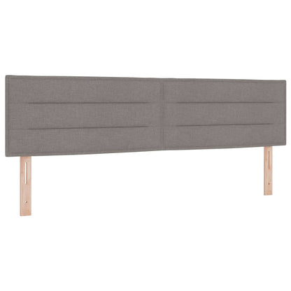 Boxspringbett mit Matratze mit LED Taupe 180 x 200 cm Stoff