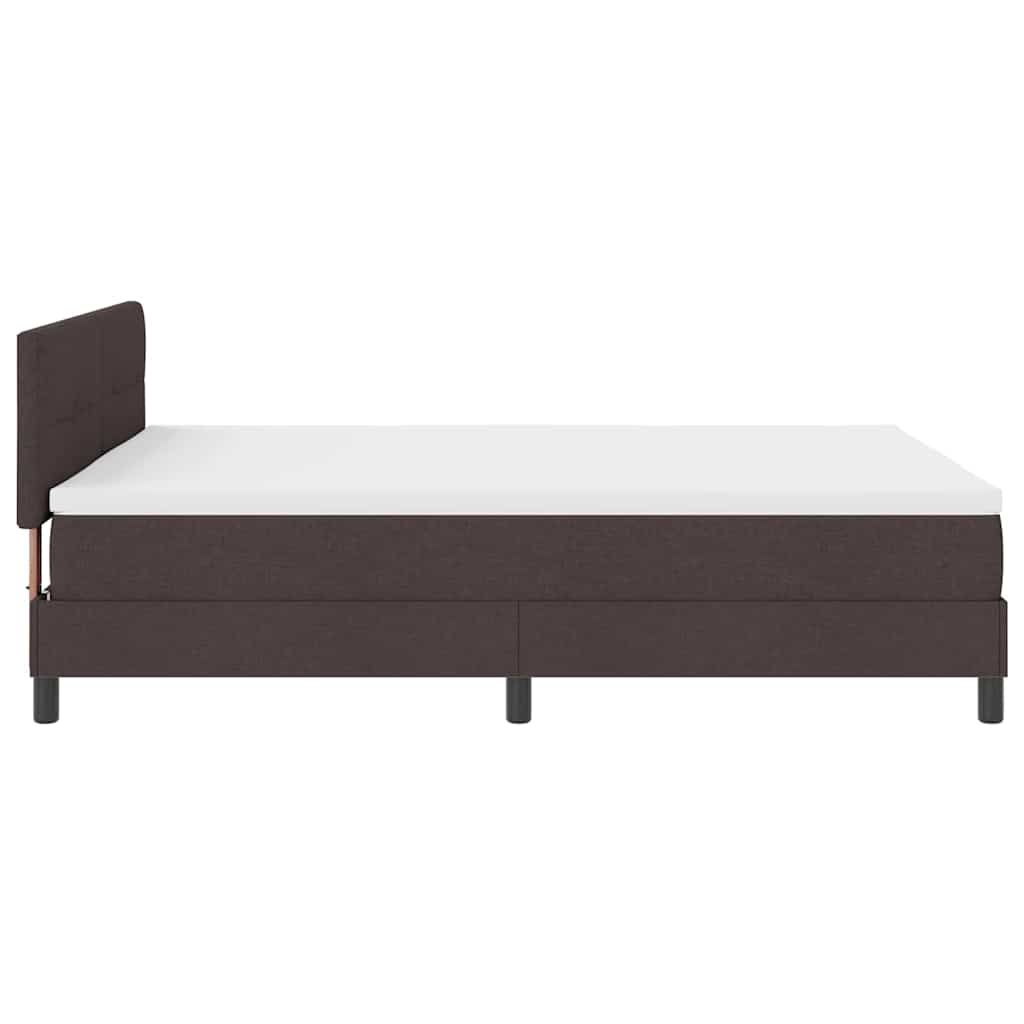 Boxspringbett mit Matratze Dunkelbraun 140 x 190 cm Stoff