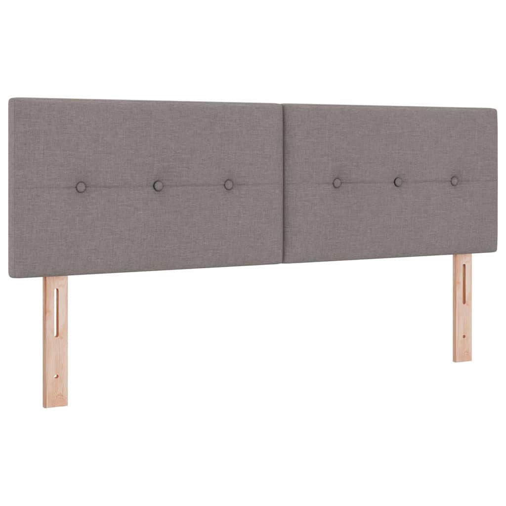 Boxspringbett mit Matratze mit LED Taupe 140 x 190 cm Stoff