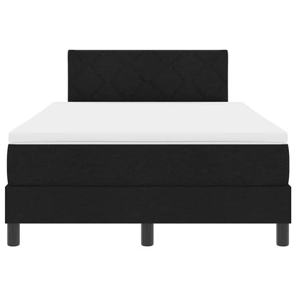 Boxspringbett mit Matratze mit LED Schwarz 120 x 190 cm Stoff