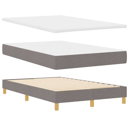 LED Boxspringbett mit Matratze mit LED Taupe 120 x 200 cm Stoff