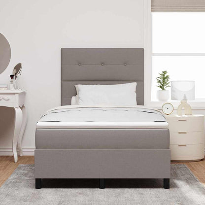 Boxspringbett mit Matratze mit LED Taupe 120 x 190 cm Stoff