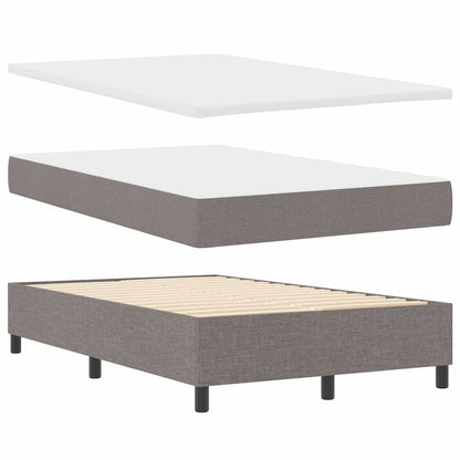 Boxspringbett mit Matratze mit LED Taupe 120 x 190 cm Stoff