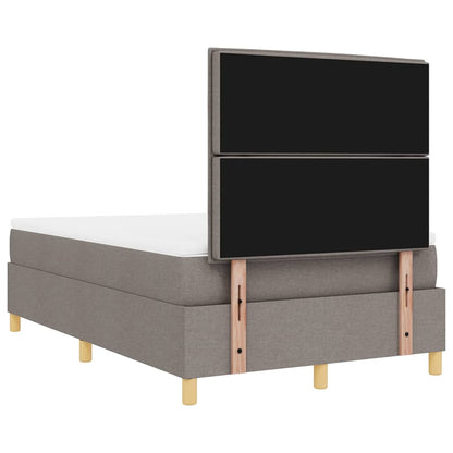 LED Boxspringbett mit Matratze Taupe 120 x 200 cm Stoff
