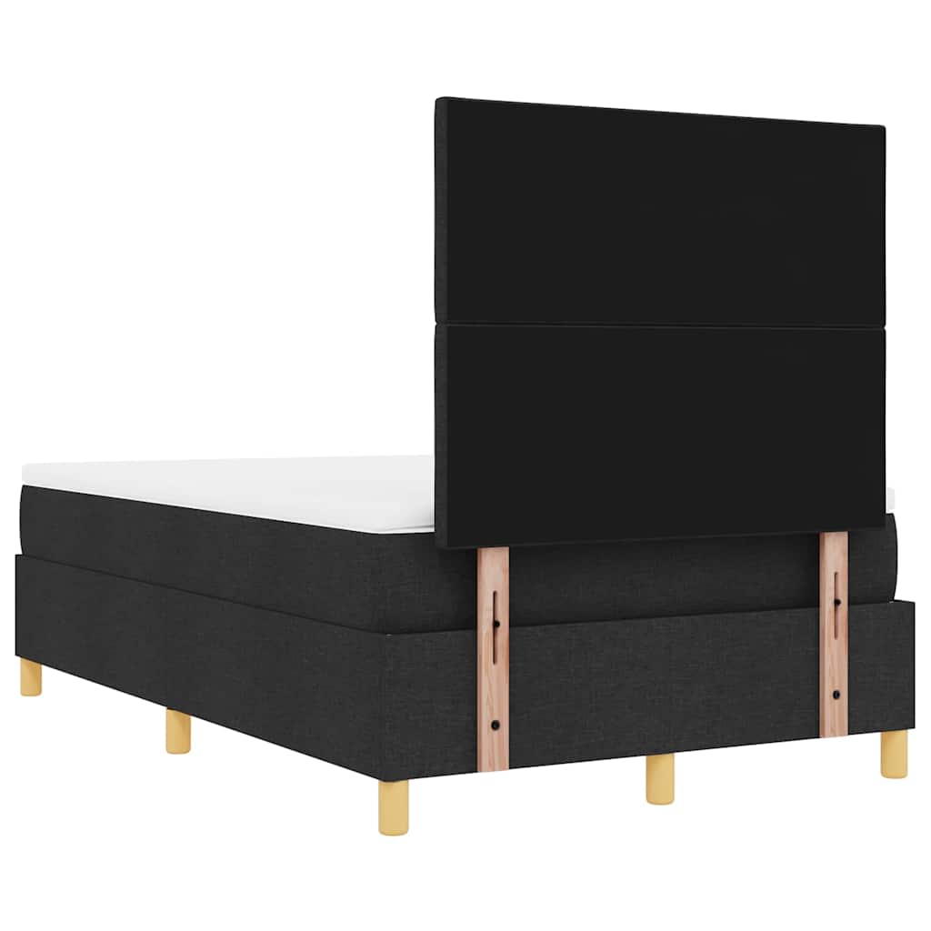 Boxspringbett mit Matratze Schwarz 120 x 200 cm Stoff