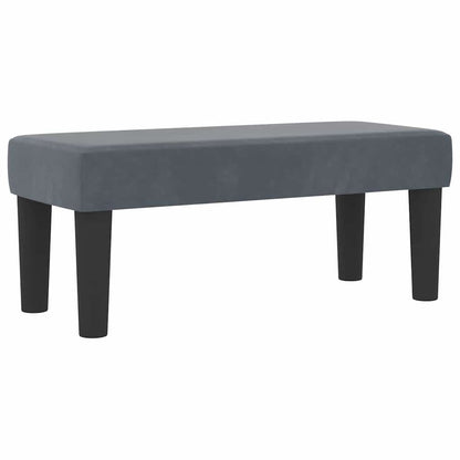 Boxspringbett mit Matratze Dunkelgrau 90 x 190 cm Samt