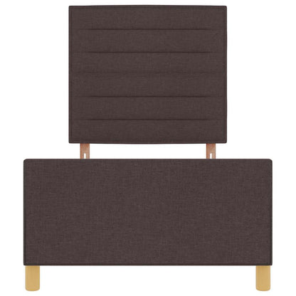 Bettgestell mit Kopfteil Dunkelbraun 90 x 200 cm Stoff