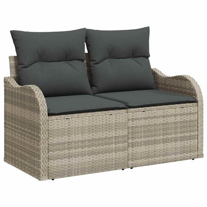 Garten-Sofa-Set mit Kissen 6 pcs Hellgrau und Dunkelgrau