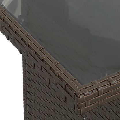 Garten-Sofa-Set mit Speicher 8 pcs Braun Poly Rattan