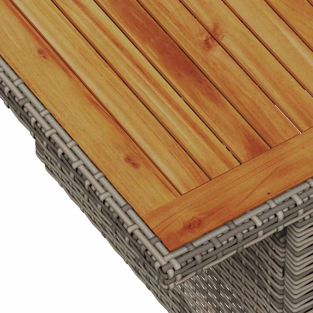 Garten-Sofa-Set mit Speicher 5 pcs Grau Poly Rattan