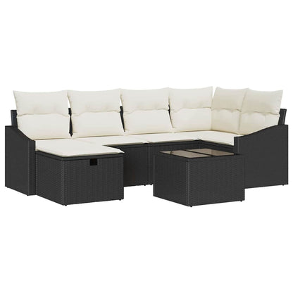 Sofa Set mit Kissen 6 pcs Poly-Rattan