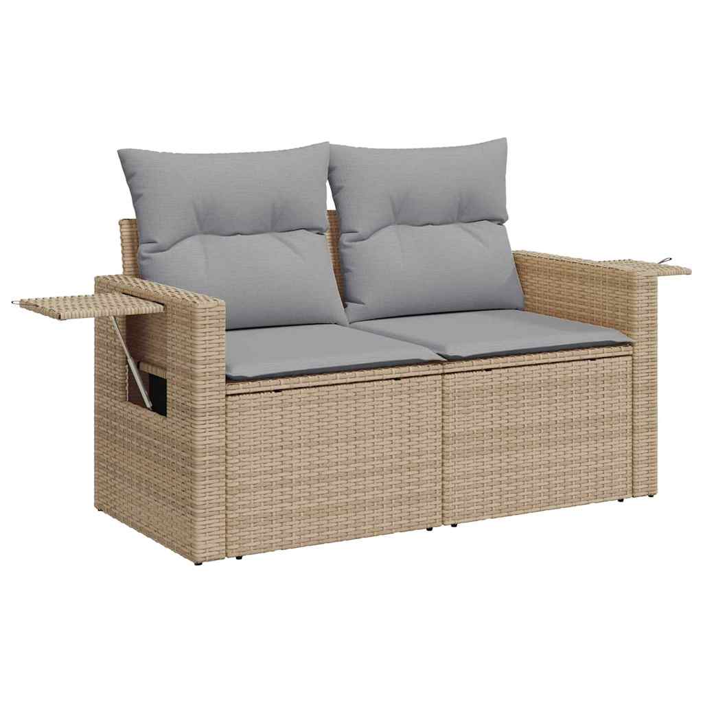 Gartensofa-set 13 pcs Beige Poly-Rattan