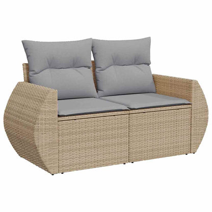 Gartensofa-set 10 pcs Beige Poly-Rattan