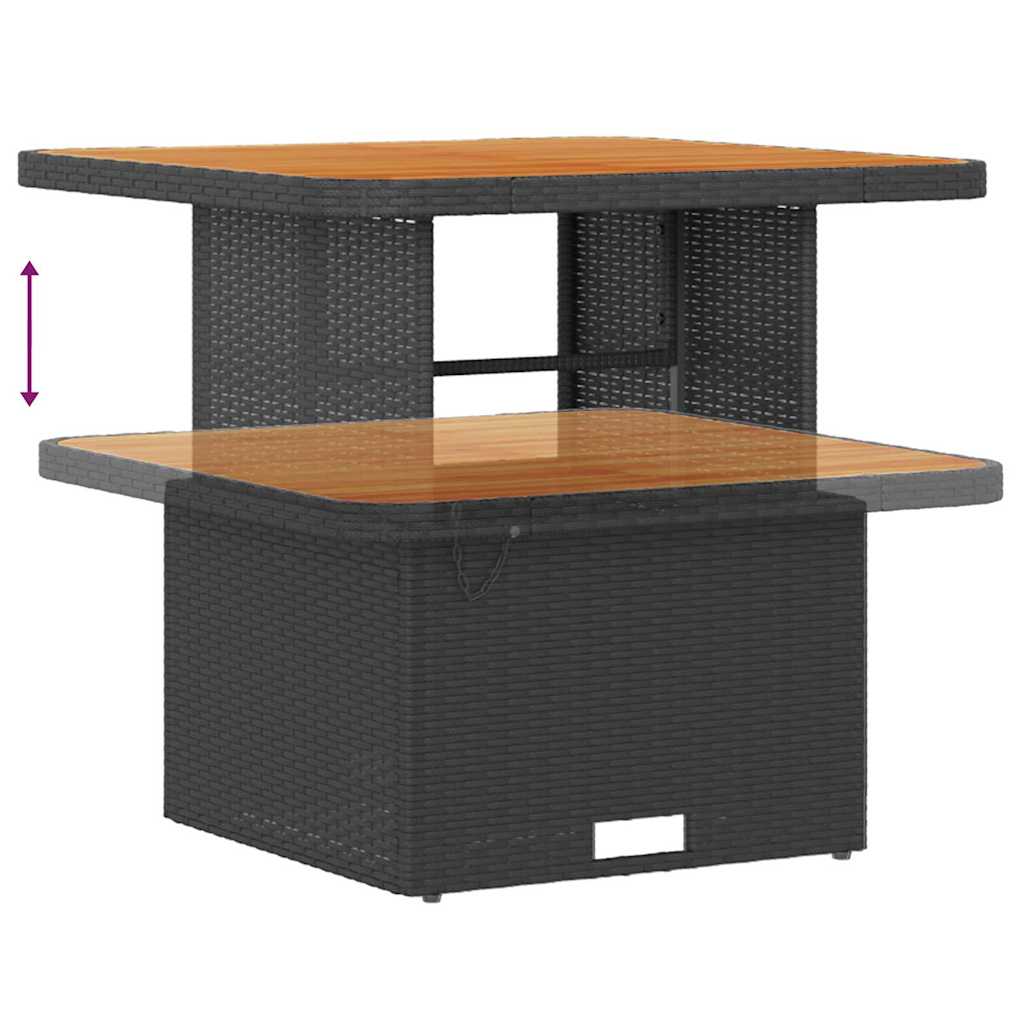 Gartensofa-set 8 pcs Schwarz Poly-Rattan