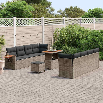 Gartensofa-set mit Kissen 11 pcs Grau