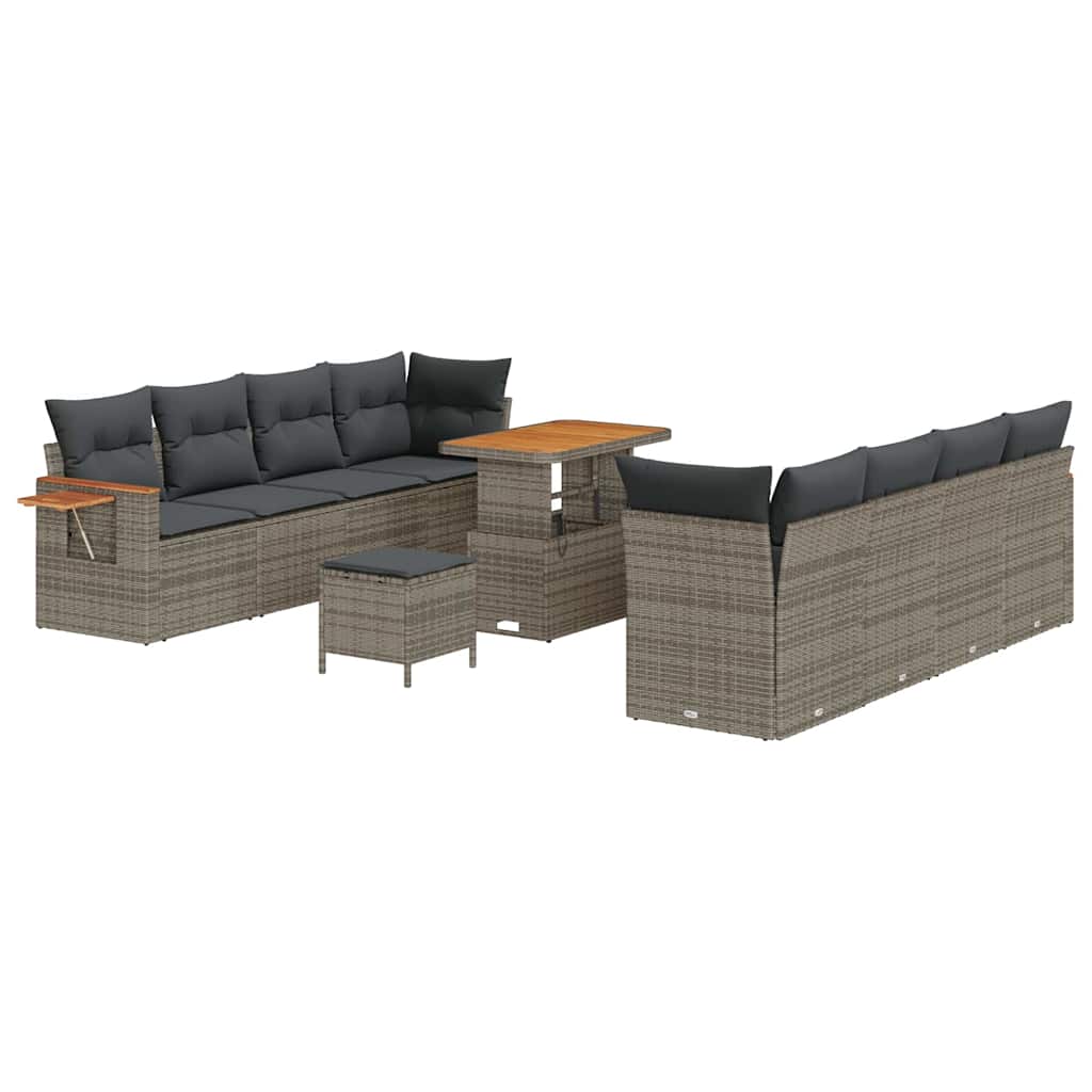 Gartensofa-set mit Kissen 11 pcs Grau
