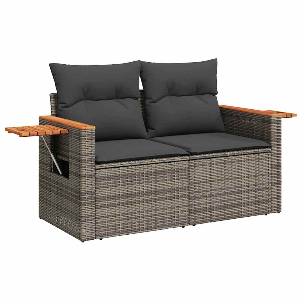 Gartensofa-set mit Kissen 13 pcs Grau