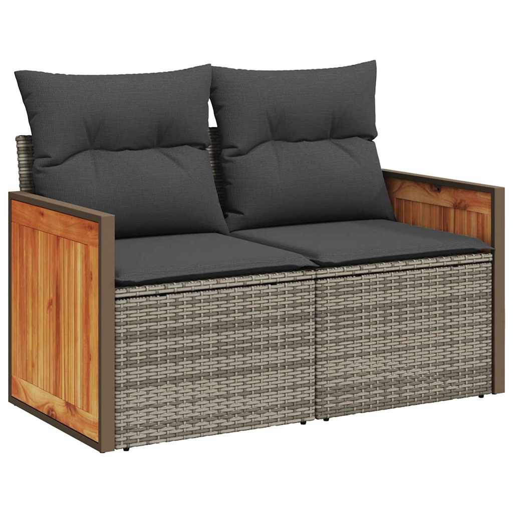 Gartensofa-set mit Kissen 14 pcs Grau