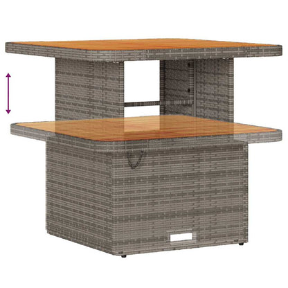 Gartensofa-set mit Kissen mit Speicher 8 pcs Grau Poly Rattan