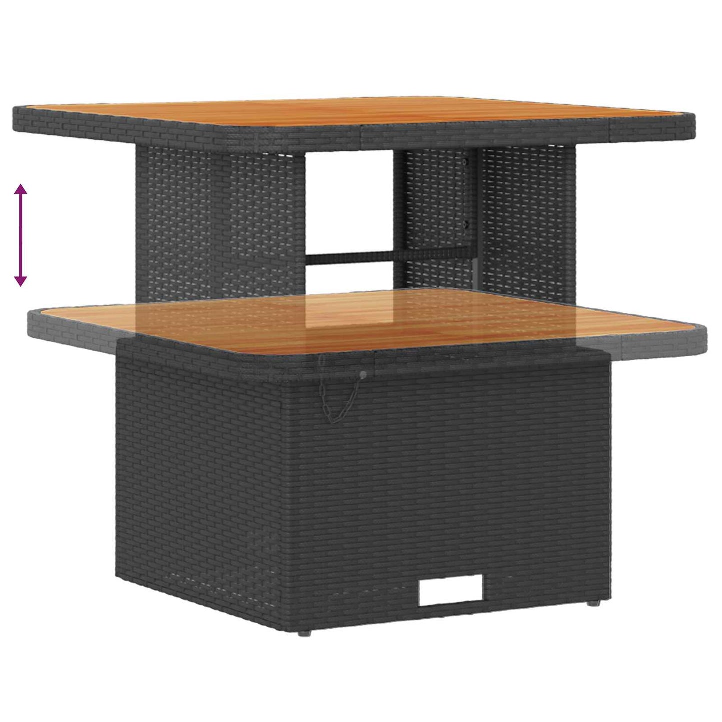 Garten-Sofa-Set mit Kissen mit Speicher 8 pcs Schwarz