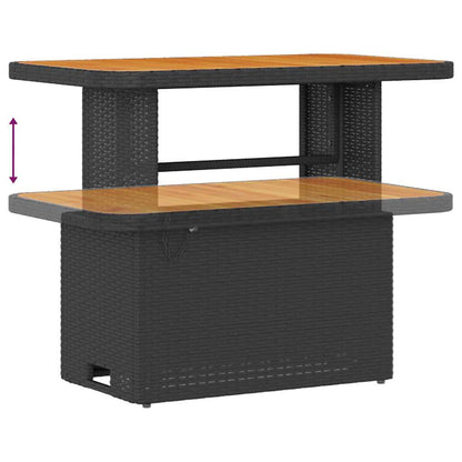 Garten-Sofa-Set mit Kissen mit Speicher 8 pcs Schwarz