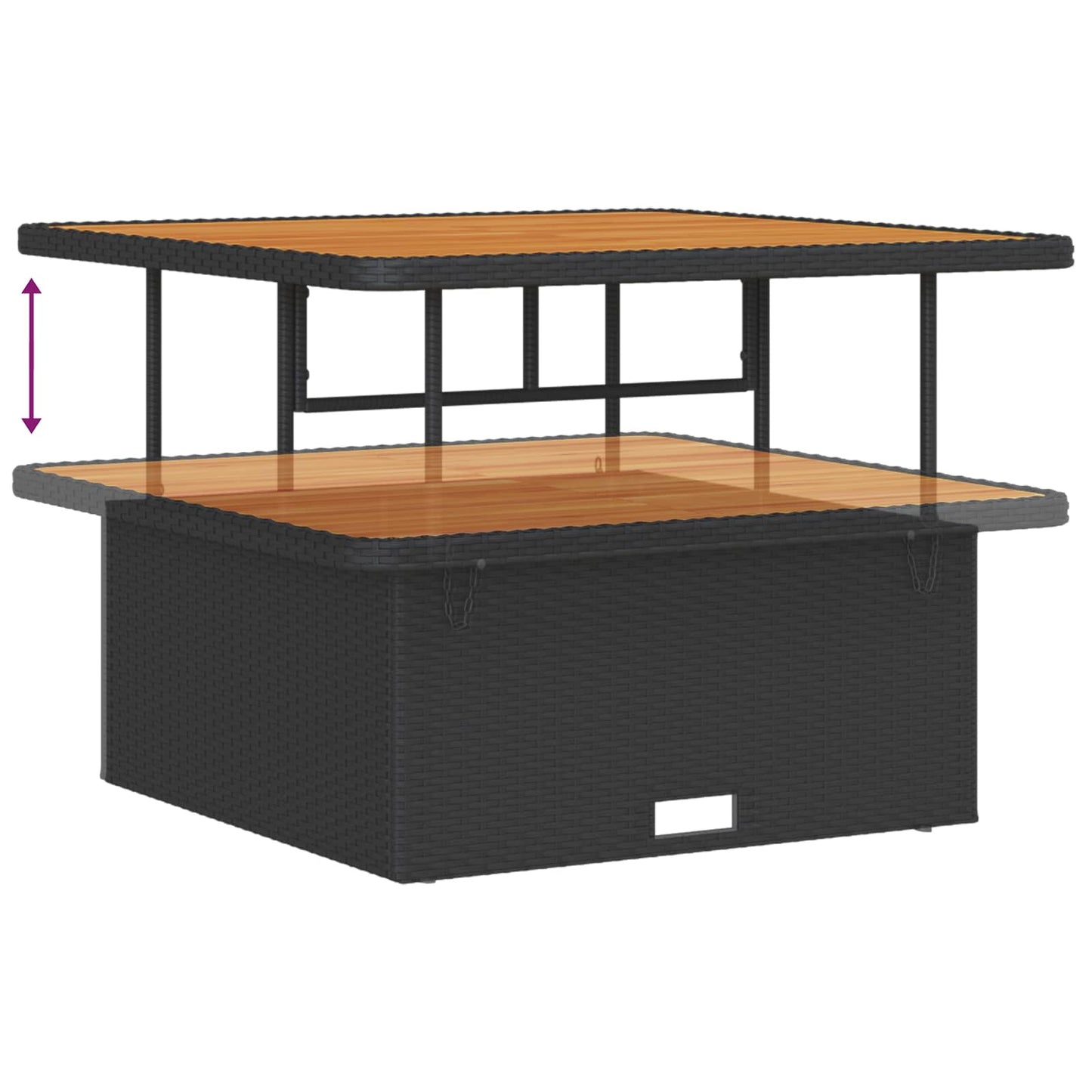 Gartensofa-set mit Kissen 17 pcs Schwarz Poly-Rattan