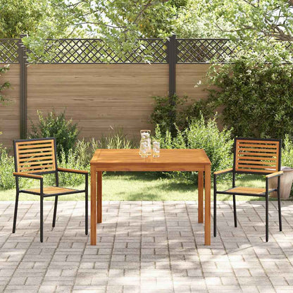 Garten Essgruppe 3 pcs Schwarz Massivholz Akazie