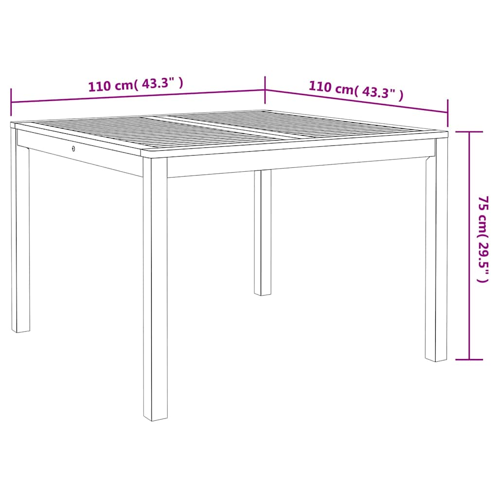 Garten Essgruppe 5 pcs Beige Massivholz Akazie