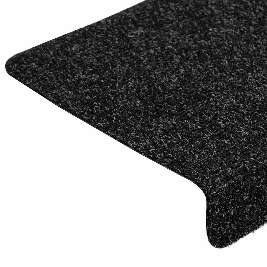 Stufenmatten Selbstklebend 30 Stk. 65x21x4 cm Schwarz Rechteckiger Rand