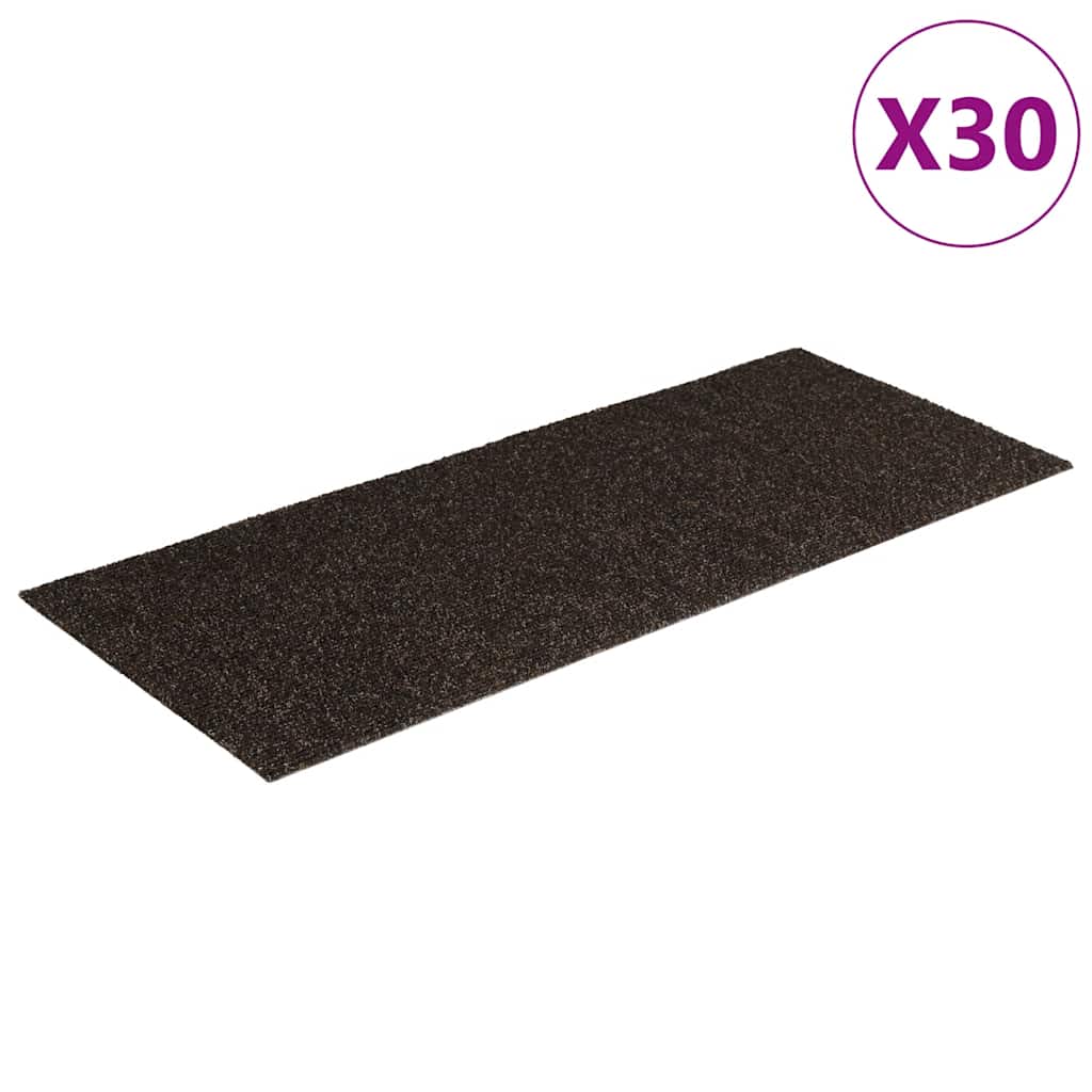 Stufenmatten Selbstklebend 30 Stk. 60x25 cm Dunkelbraun Rechteckig