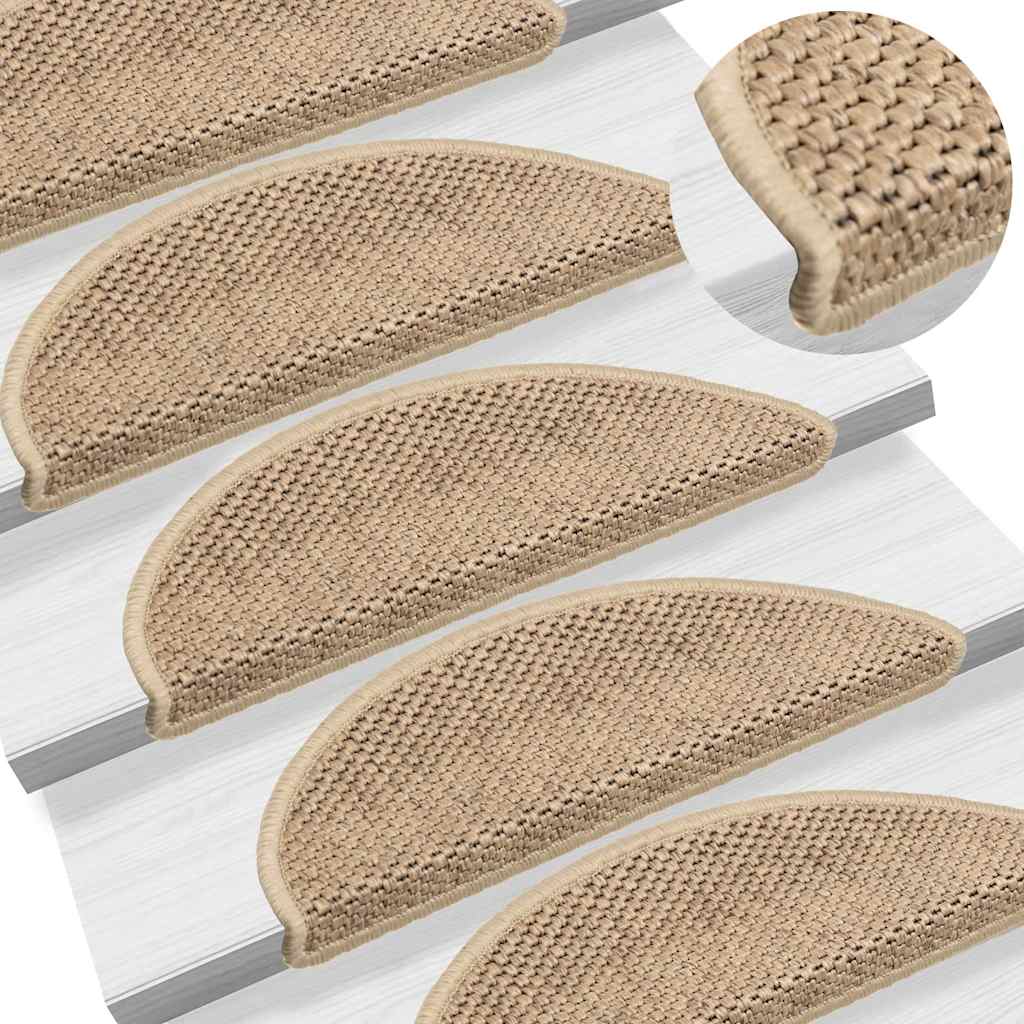 Stufenmatten Selbstklebend Sisal-Optik 30Stk. 56x17x3cm Sand
