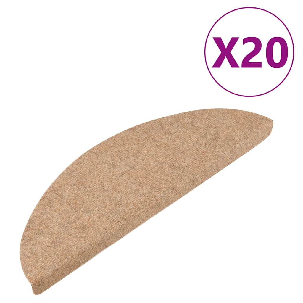 Stufenmatten Selbstklebend 20 Stk. Beige 56x17x3 cm