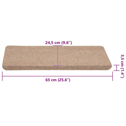 Stufenmatten Selbstklebend 30 Stk. Beige 65x24,5x3,5 cm