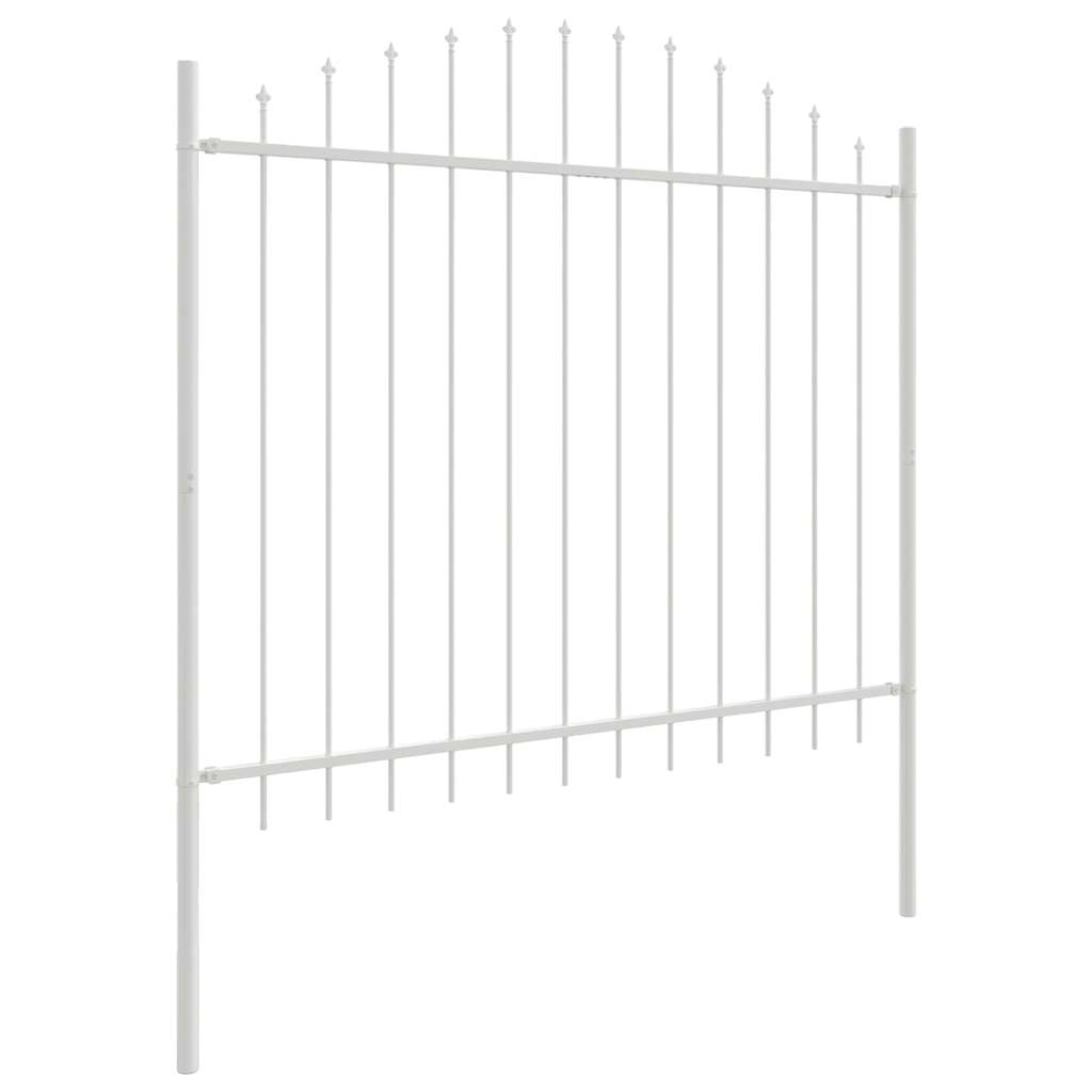Gartenzaun 8 pcs Weiß 170 x 165 cm Pulverbeschichteter Stahl