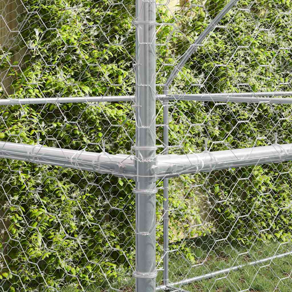 Hundekäfig 3 pcs Silber 6 x 2 x 2 m Verzinkter Stahl