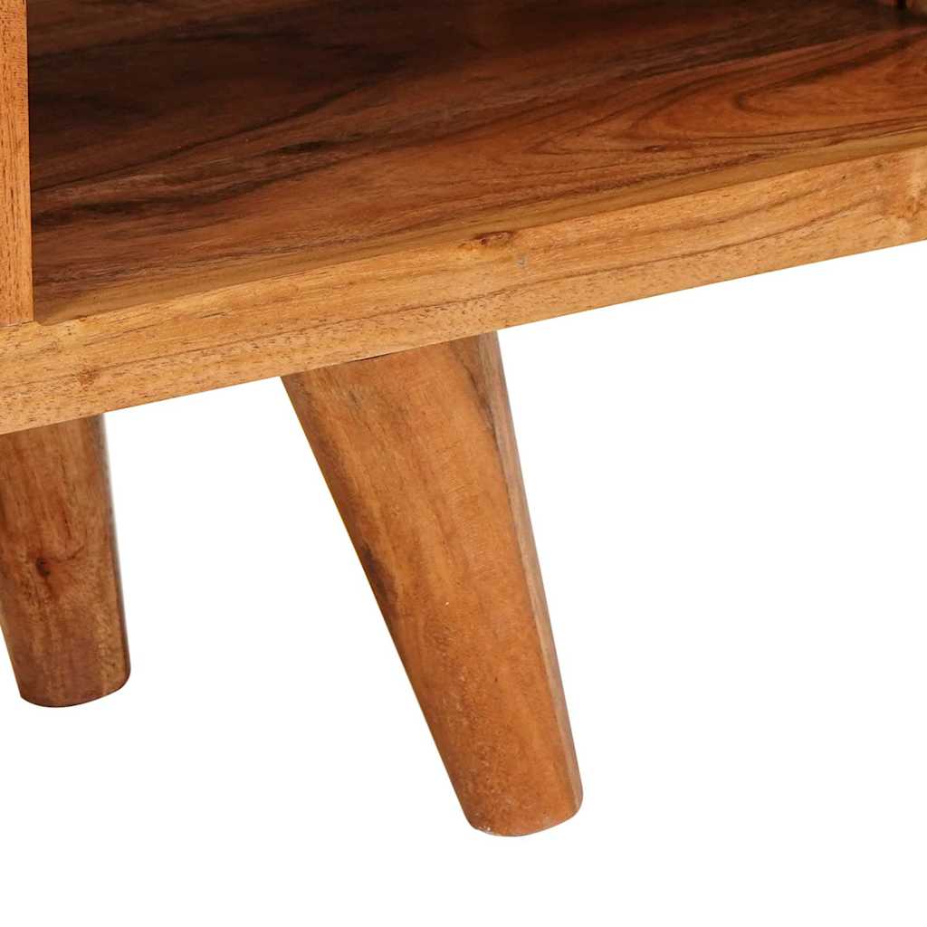 TV-Schränk mit Regal Braun 110 x 30 x 40 cm Massivholz Akazie