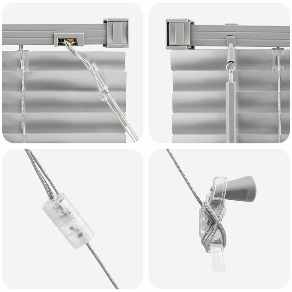 Balkenjalousien Silber 130 x 50 cm Aluminium