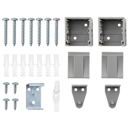 Balkenjalousien Silber 130 x 95 cm Aluminium