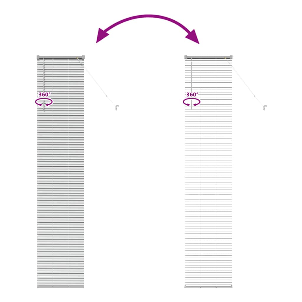 Balkenjalousien Silber 220 x 50 cm Aluminium