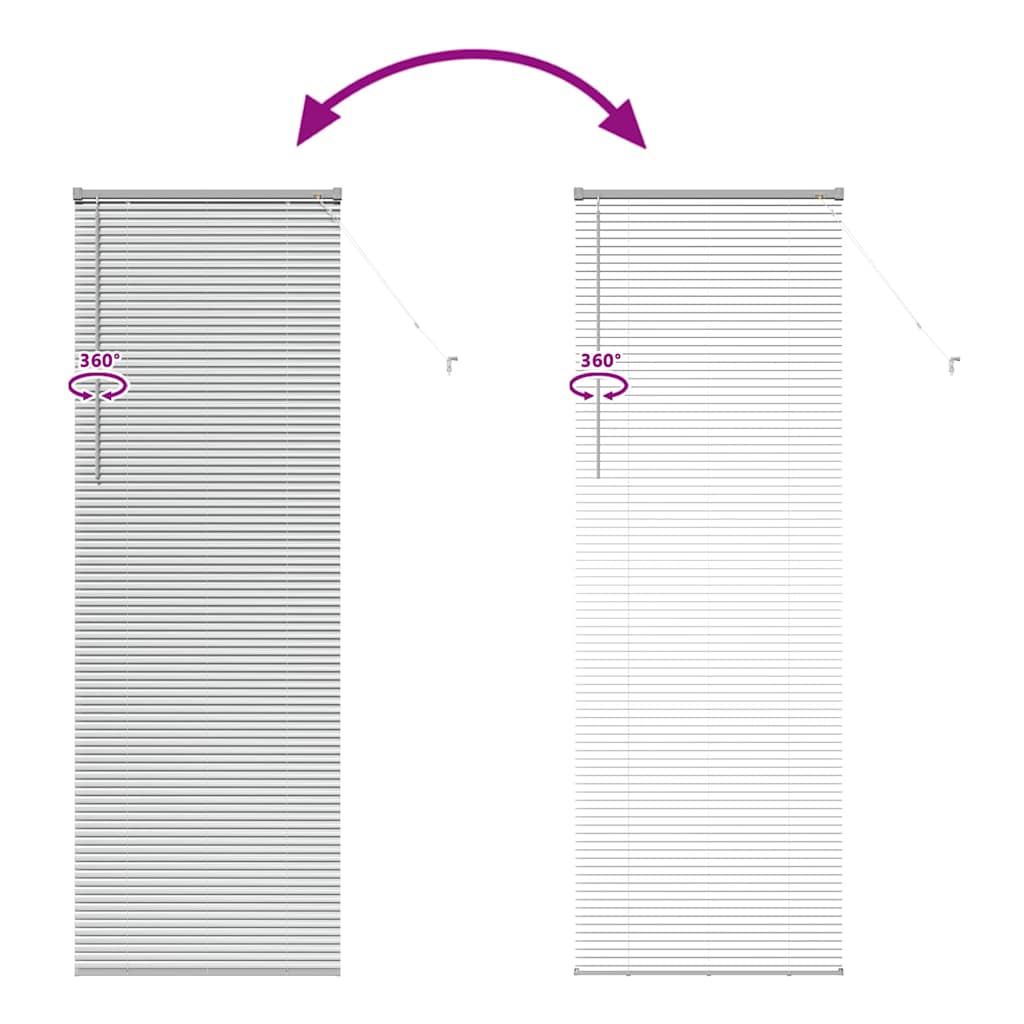 Balkenjalousien Silber 220 x 75 cm Aluminium