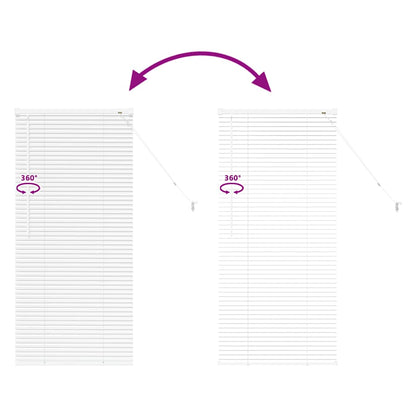 Balkenjalousien Weiß 130 x 55 cm Aluminium