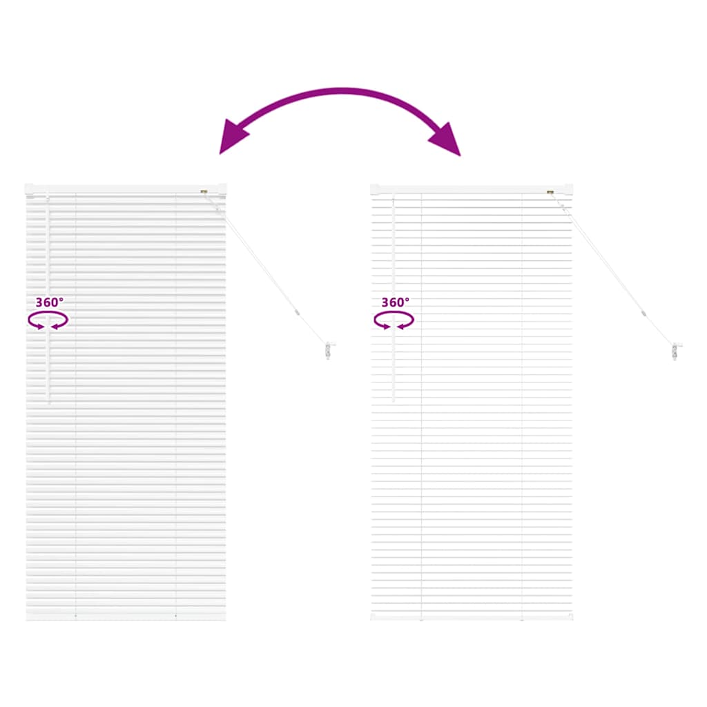 Balkenjalousien Weiß 130 x 60 cm Aluminium