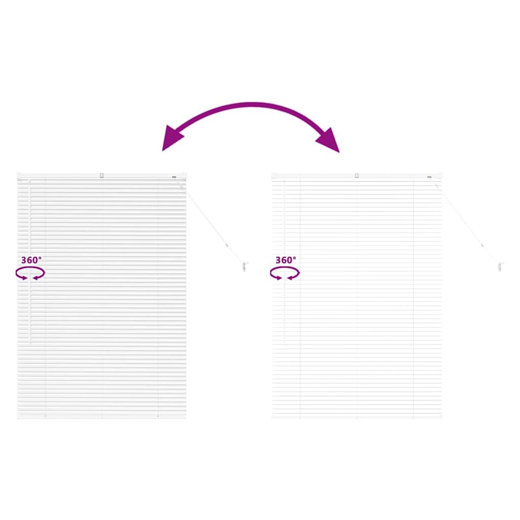 Balkenjalousien Weiß 130 x 85 cm Aluminium