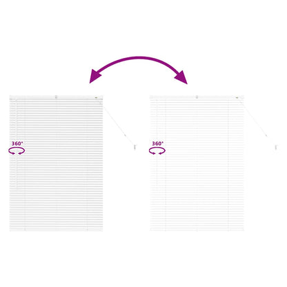 Balkenjalousien Weiß 130 x 95 cm Aluminium