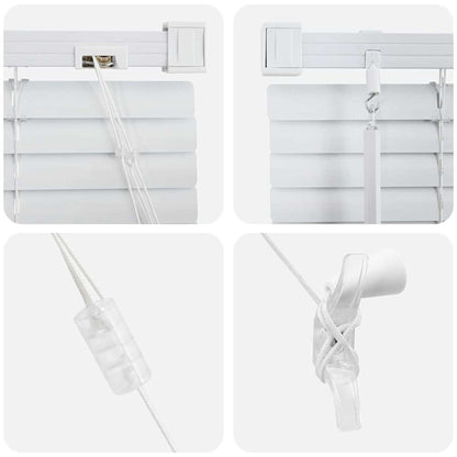 Balkenjalousien Weiß 130 x 100 cm Aluminium