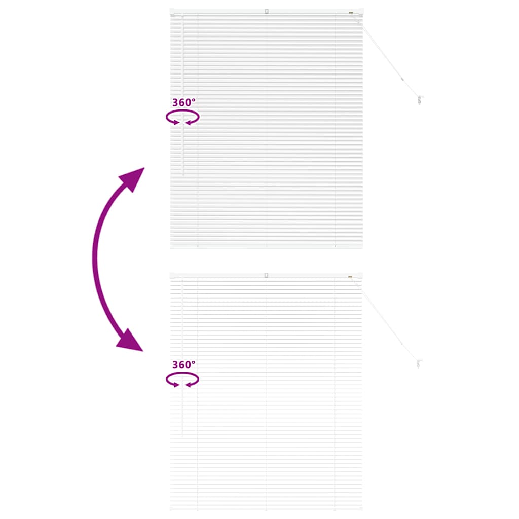 Balkenjalousien Weiß 130 x 100 cm Aluminium