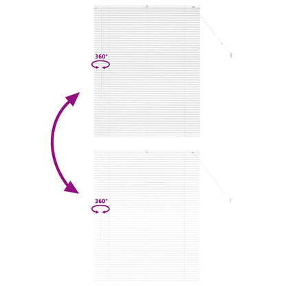 Balkenjalousien Weiß 130 x 100 cm Aluminium