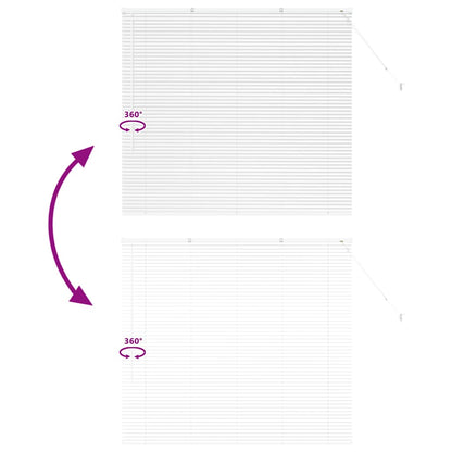 Balkenjalousien Weiß 130 x 145 cm Aluminium
