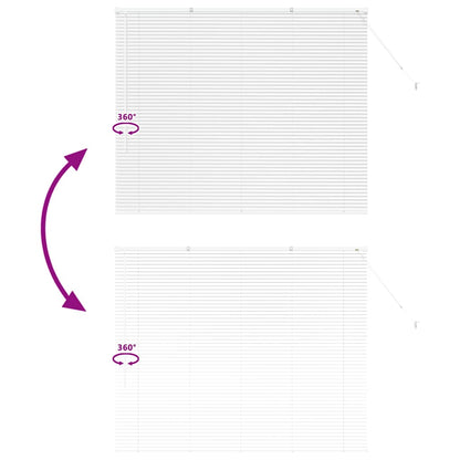 Balkenjalousien Weiß 130 x 155 cm Aluminium