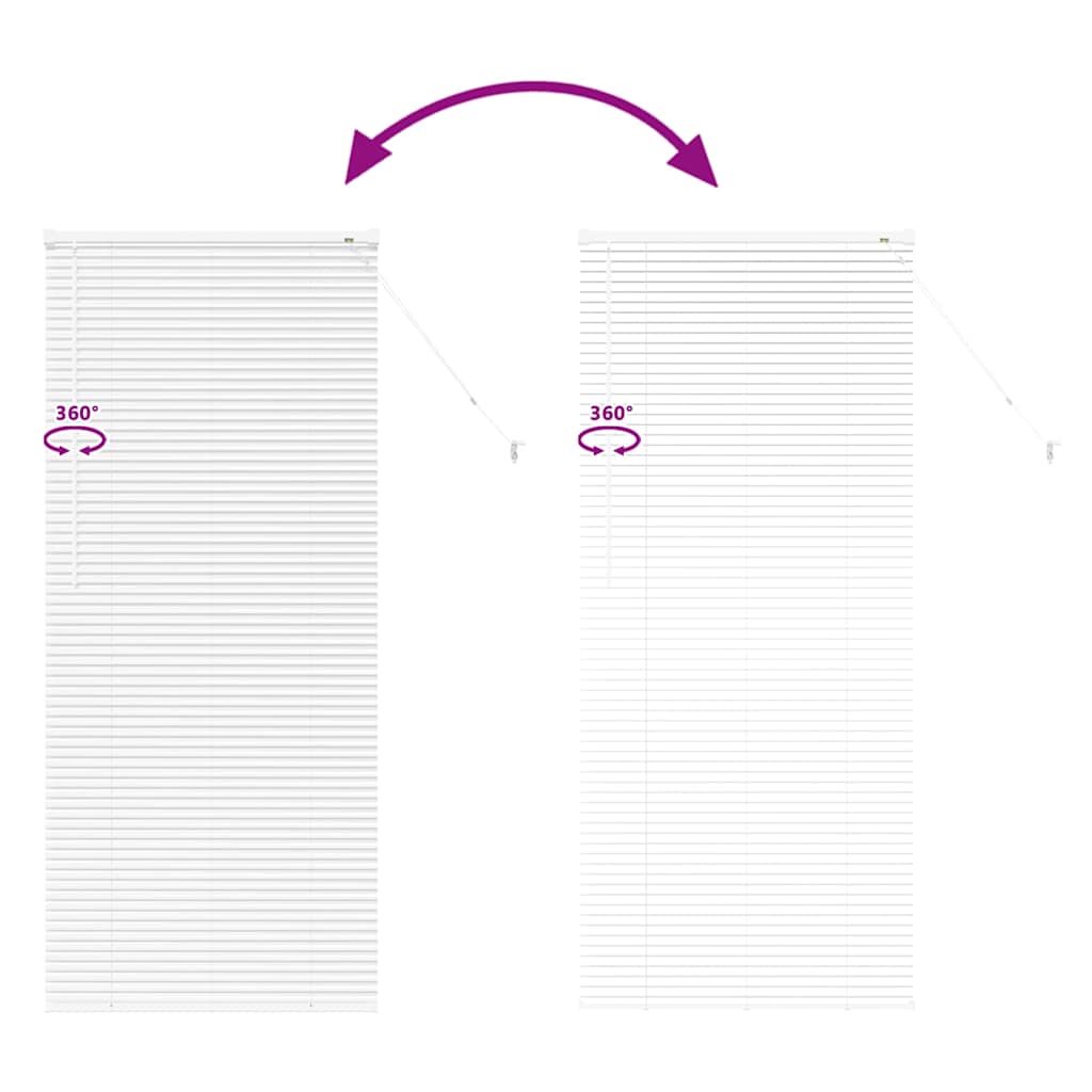 Balkenjalousien Weiß 175 x 75 cm Aluminium